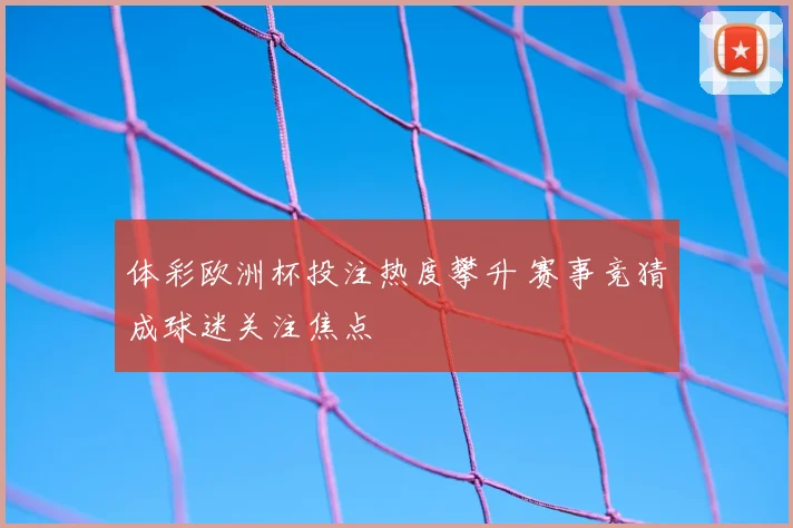 体彩欧洲杯投注热度攀升 赛事竞猜成球迷关注焦点